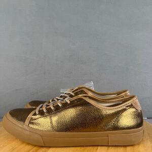 FRYE Gia Canvas Low-Top Bronze Casual Sneaker New Women’s Size 9M US Rare